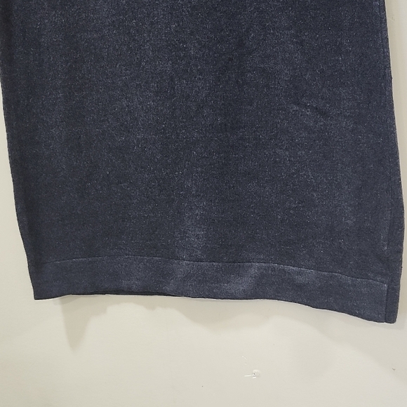 Banana Republic Charcoal Long Sleeve Dress Midi 60% Cotton 10% Rabbit Hair - Picture 6 of 9